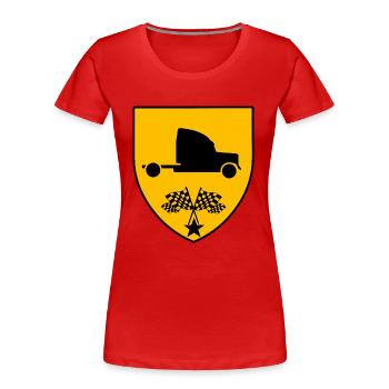 Truck - Frauen Premium Bio T-Shirt - Rot - Vorne - Mia (176cm)