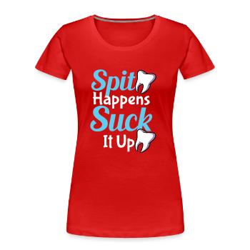 Zahnarzthelfer Zahnarzthelferin Zahnarzt Zahn - Frauen Premium Bio T-Shirt - Rot - Vorne - Mia (176cm)