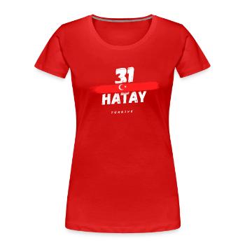 Hatay 31 Turquie Türkiye - T-shirt bio Premium Femme - rouge - Devant - Mia (176cm)