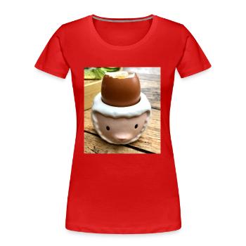 oeuf coque - T-shirt bio Premium Femme - rouge - Devant - Mia (176cm)