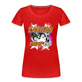 Japanese Anime Manga Girl Streetwear - Women's Premium Organic T-Shirt - red - Front - Mia (176cm)