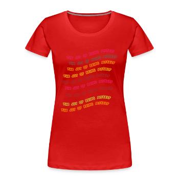 begeing my self - T-shirt bio Premium Femme - rouge - Devant - Mia (176cm)