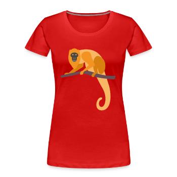 Wildtiere - Frauen Premium Bio T-Shirt - Rot - Vorne - Mia (176cm)