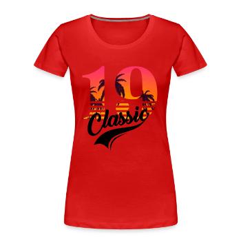 Vintage 1919-19th anniversary - Women's Premium Organic T-Shirt - red - Front - Mia (176cm)