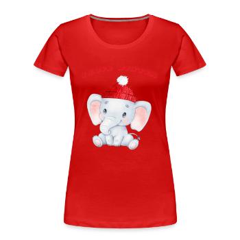I love Winter, Elephant - Women's Premium Organic T-Shirt - red - Front - Mia (176cm)
