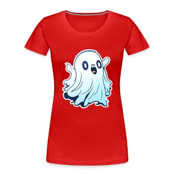 Gespenst - Frauen Premium Bio T-Shirt - Rot - Vorne - Mia (176cm)