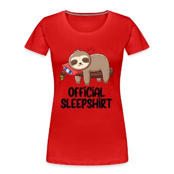 Image drôle Idée cadeau humour drôle - T-shirt bio Premium Femme - rouge - Devant - Mia (176cm)