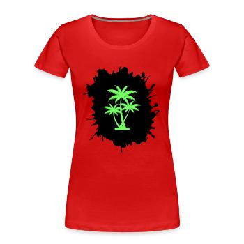 palmen klecks - Frauen Premium Bio T-Shirt - Rot - Vorne - Mia (176cm)