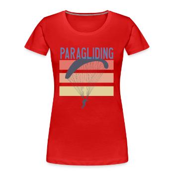 Paragliding & Gleitschirmfliegen - Frauen Premium Bio T-Shirt - Rot - Vorne - Mia (176cm)
