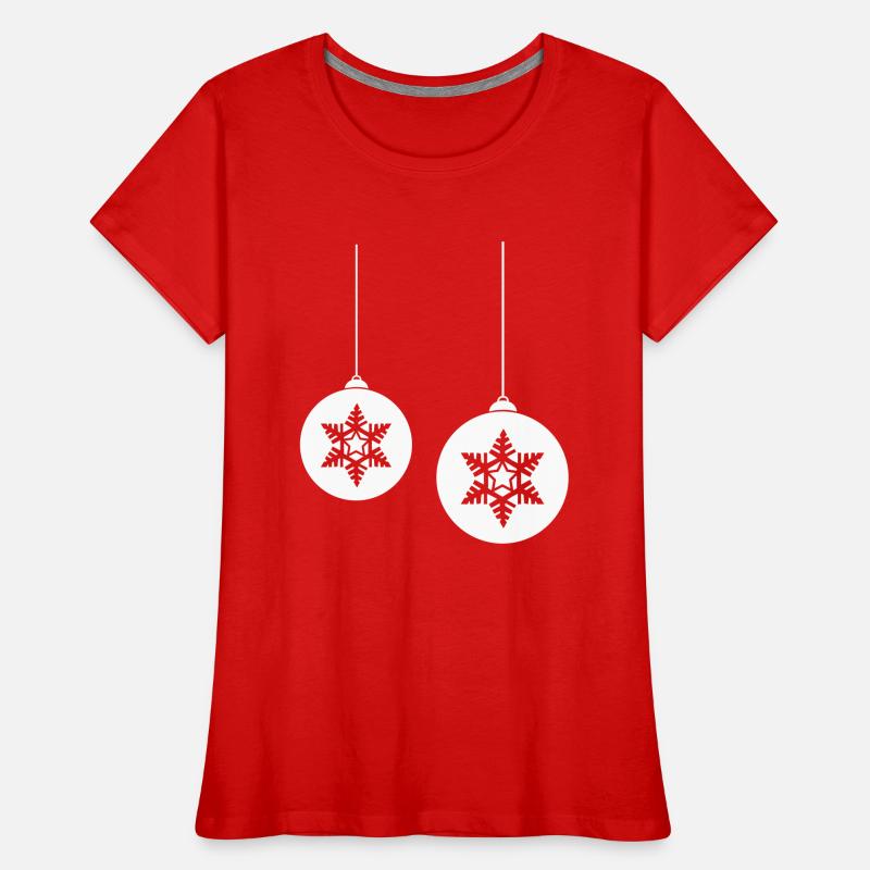 Weihnachtskugel stern 2 Frauen Premium Bio T-Shirt