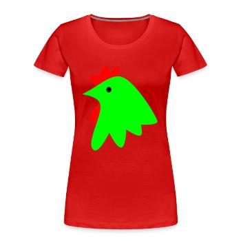 Coq - T-shirt bio Premium Femme - rouge - Devant - Mia (176cm)