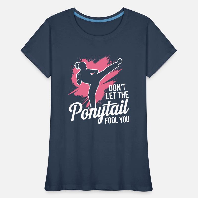 Queue de cheval avec puissance T-shirt bio Premium Femme
