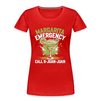 Humorvolle Margarita-Liebe - Frauen Premium Bio T-Shirt - Rot - Vorne - Mia (176cm)