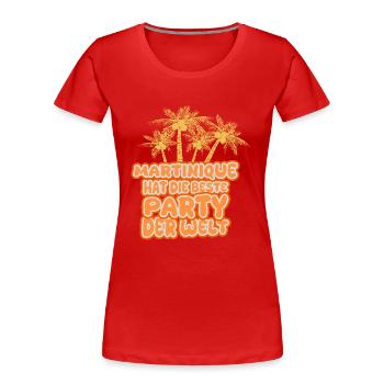 Urlaub Martinique - Frauen Premium Bio T-Shirt - Rot - Vorne - Mia (176cm)