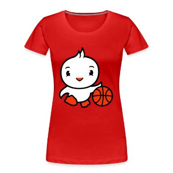 oiseau basket-ball jouer amusant ballon sports dribble - T-shirt bio Premium Femme - rouge - Devant - Mia (176cm)
