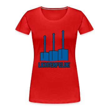 Kraftwerk Lichterfelde - Frauen Premium Bio T-Shirt - Rot - Vorne - Mia (176cm)