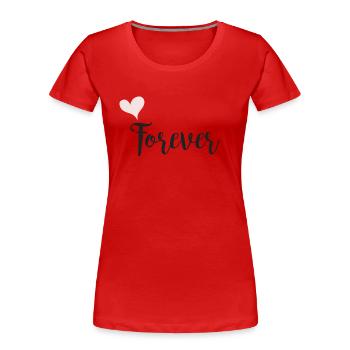 Best friends Forever - Partnerlook - Frauen Premium Bio T-Shirt - Rot - Vorne - Mia (176cm)