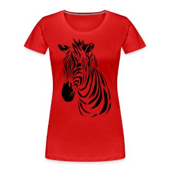 Zèbre - T-shirt bio Premium Femme - rouge - Devant - Mia (176cm)