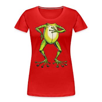 Frog Costume Carnival Animal Funny Animal Costume - Women's Premium Organic T-Shirt - red - Front - Mia (176cm)