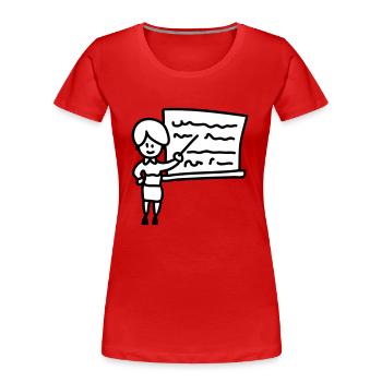 Lehrerin - Frauen Premium Bio T-Shirt - Rot - Vorne - Mia (176cm)