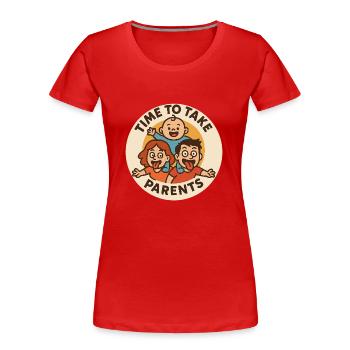 Parents bébé - T-shirt bio Premium Femme - rouge - Devant - Mia (176cm)
