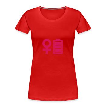 Girlpower - Ladypower - Frauen Premium Bio T-Shirt - Rot - Vorne - Mia (176cm)