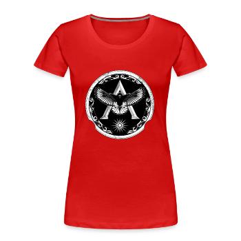 Sparta Symbol - Women's Premium Organic T-Shirt - red - Front - Mia (176cm)