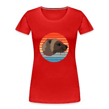 Wolverine - Frauen Premium Bio T-Shirt - Rot - Vorne - Mia (176cm)