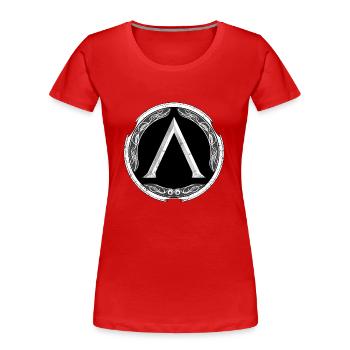 Sparta Warrior - Women's Premium Organic T-Shirt - red - Front - Mia (176cm)