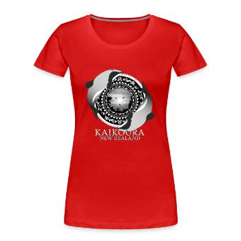 New Zealand Kaikoura Hector Dolphin - Women's Premium Organic T-Shirt - red - Front - Mia (176cm)