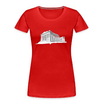 AKROPOLIS - Frauen Premium Bio T-Shirt - Rot - Vorne - Mia (176cm)