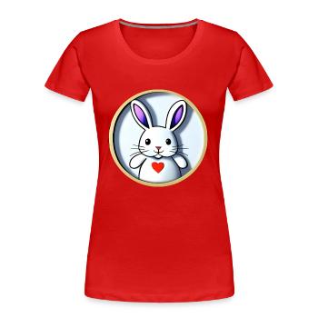 Ostergeschenk - Frauen Premium Bio T-Shirt - Rot - Vorne - Mia (176cm)