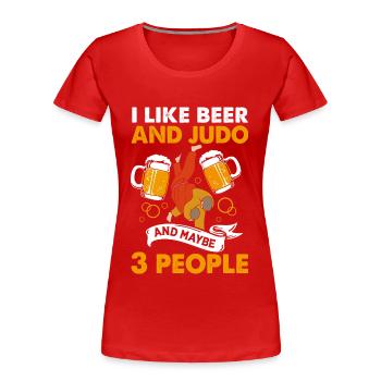 Judo - T-shirt bio Premium Femme - rouge - Devant - Mia (176cm)