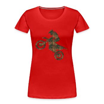 Rost Motocross - Frauen Premium Bio T-Shirt - Rot - Vorne - Mia (176cm)