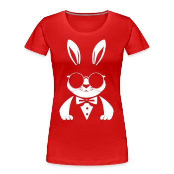 Funny Rabbit Sunglasses Cool Sunglas Rabbit - Women's Premium Organic T-Shirt - red - Front - Mia (176cm)