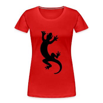 Salamander - Frauen Premium Bio T-Shirt - Rot - Vorne - Mia (176cm)