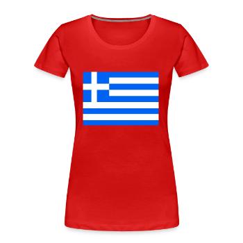greece - Women's Premium Organic T-Shirt - red - Front - Mia (176cm)