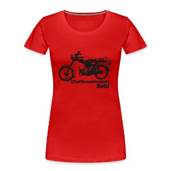Simson S50 DDR Mopet - Frauen Premium Bio T-Shirt - Rot - Vorne - Mia (176cm)