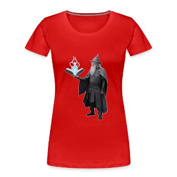 Magier - Frauen Premium Bio T-Shirt - Rot - Vorne - Mia (176cm)