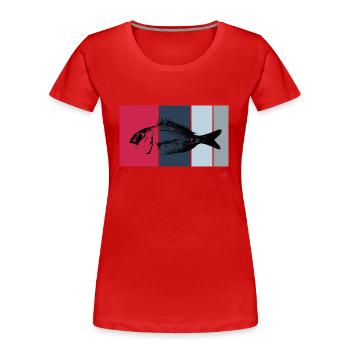 Sea bream - Women's Premium Organic T-Shirt - red - Front - Mia (176cm)