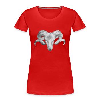 Widder | Sternzeichen - Frauen Premium Bio T-Shirt - Rot - Vorne - Mia (176cm)