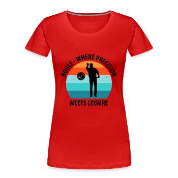 Boule Petanque Boccia Boules - Women's Premium Organic T-Shirt - red - Front - Mia (176cm)