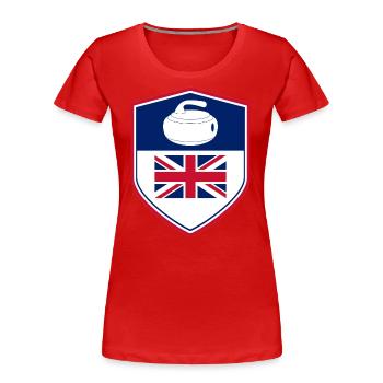 UK Flag Curling Team Wintersport Vereinigtes Königreich - Frauen Premium Bio T-Shirt - Rot - Vorne - Mia (176cm)