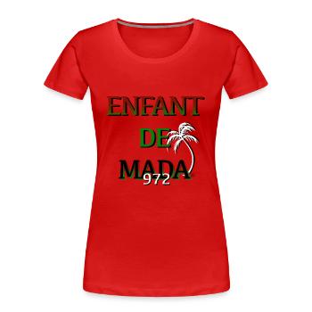 Enfant de Mada - T-shirt bio Premium Femme - rouge - Devant - Mia (176cm)