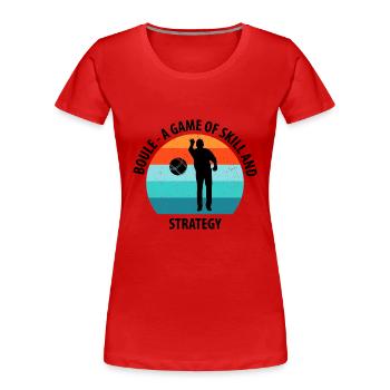 Boule Petanque Boccia Boules - Frauen Premium Bio T-Shirt - Rot - Vorne - Mia (176cm)