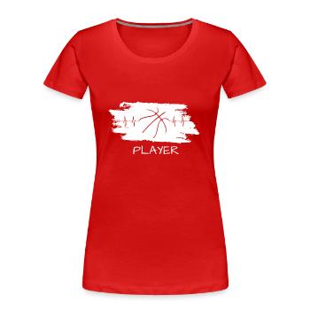 Basketball Player Streetball - Frauen Premium Bio T-Shirt - Rot - Vorne - Mia (176cm)