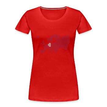 deutschland - Frauen Premium Bio T-Shirt - Rot - Vorne - Mia (176cm)