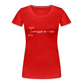 Formule de vie - T-shirt bio Premium Femme - rouge - Devant - Mia (176cm)