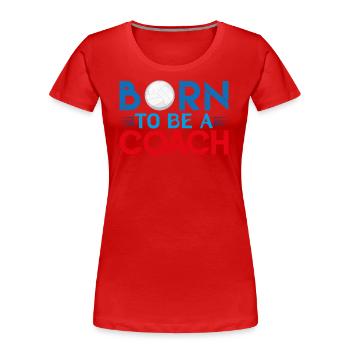coach Volleyball coach | Volleyball Coach gift - Women's Premium Organic T-Shirt - red - Front - Mia (176cm)