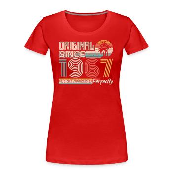 1967 Jubiläum 1967 geboren 1967 Jubiläum - Frauen Premium Bio T-Shirt - Rot - Vorne - Mia (176cm)